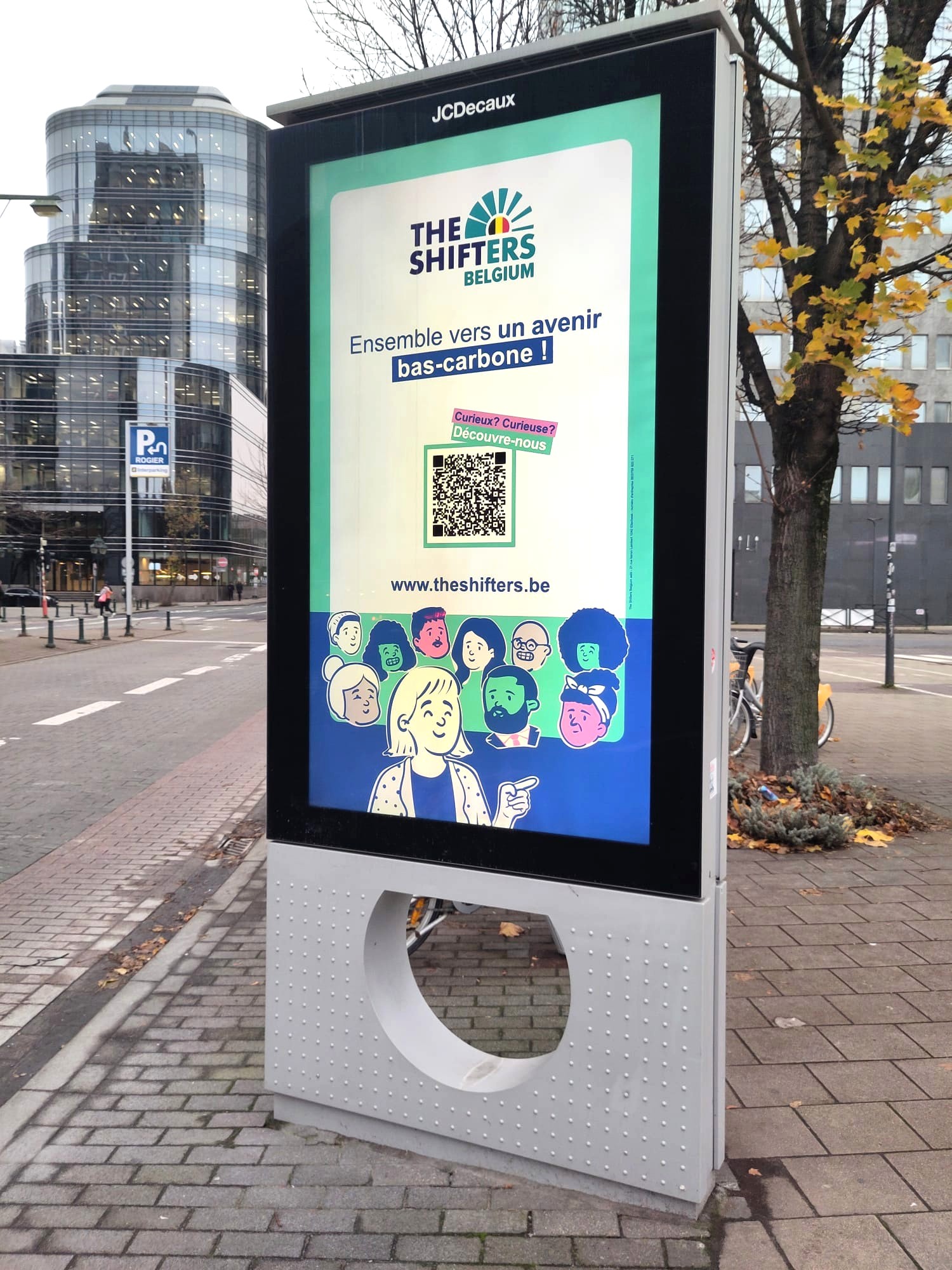 Affiche de la publicité Shifters Belgium à Bruxelles